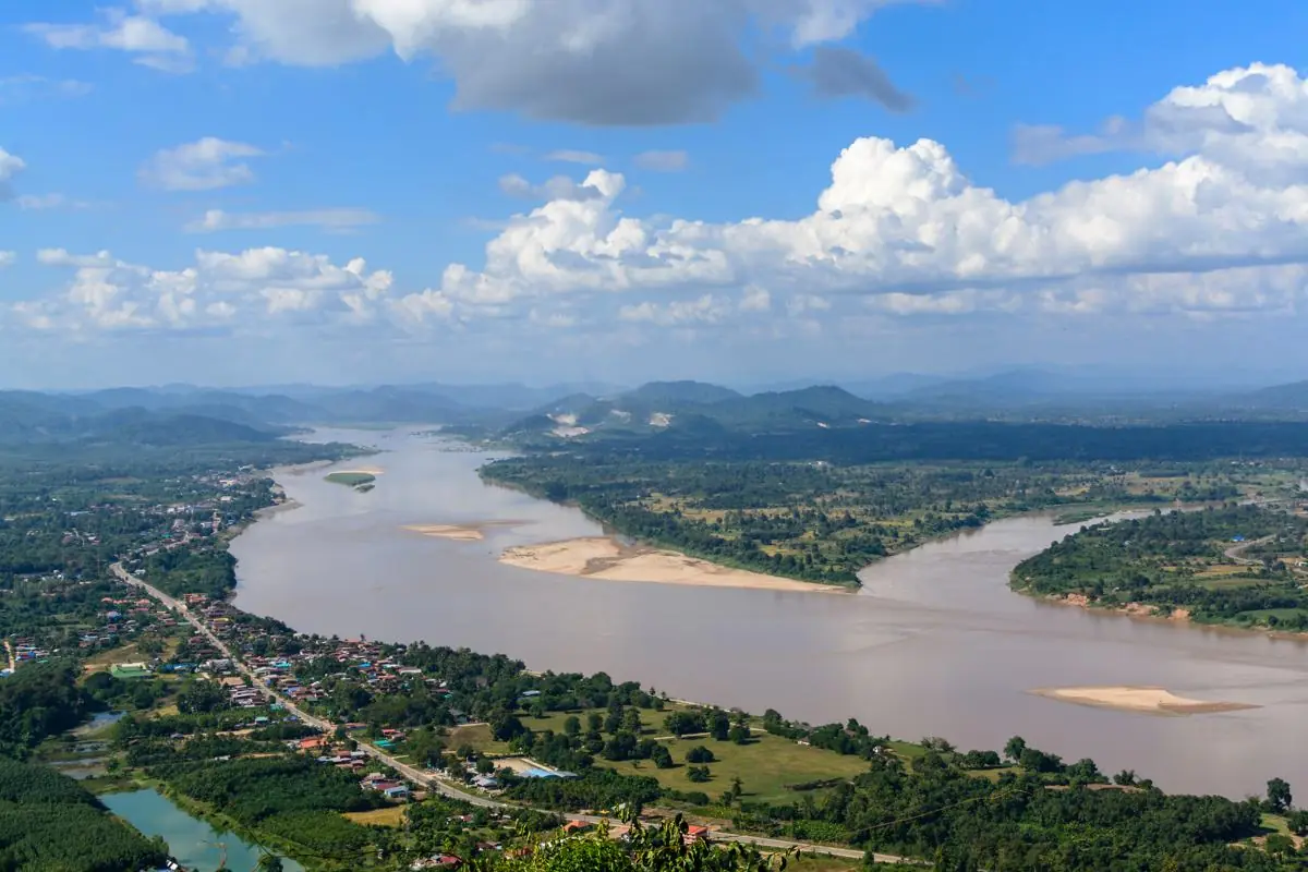 Mekong river barge route